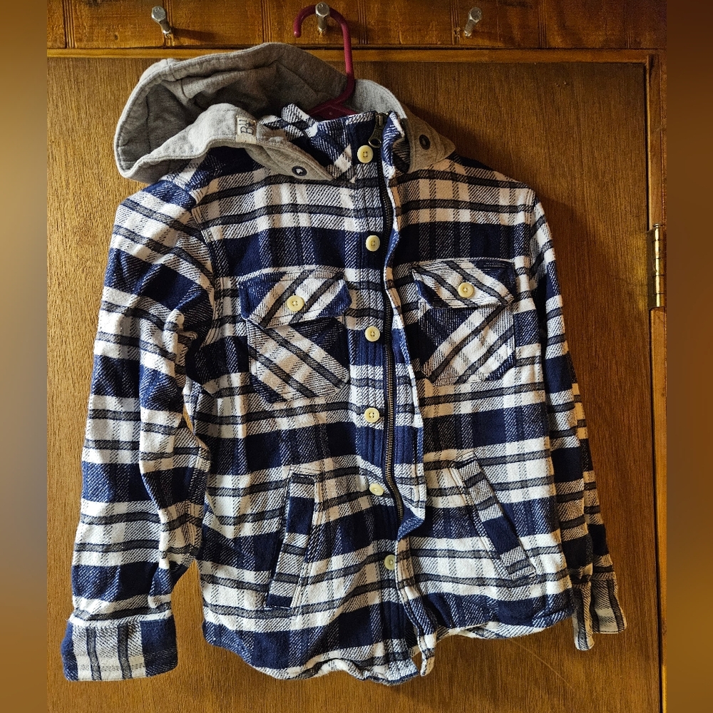 Brother Blue and White Plaid Kids Button Down Shirt
